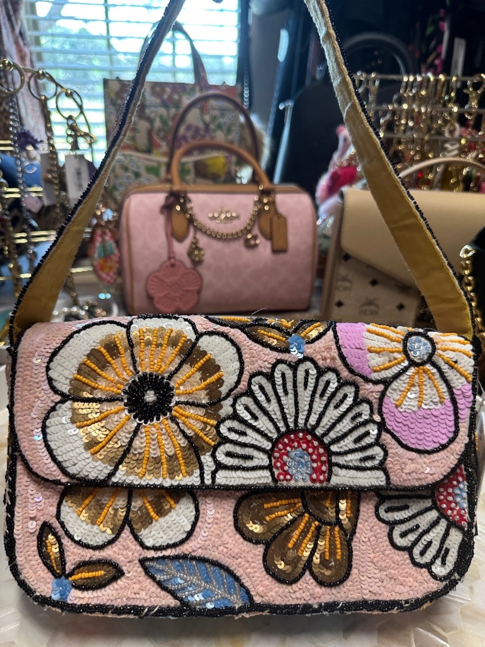 NWT America & Beyond Beaded and Sequined Bag Stunning!